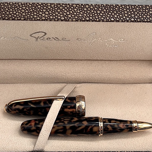 Jean-Pierre Lepine “Winston” Tortoiseshell Rollerball Pen In Box - Picture 7 of 8